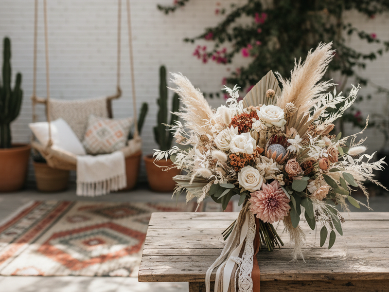 Boho chic bouquet