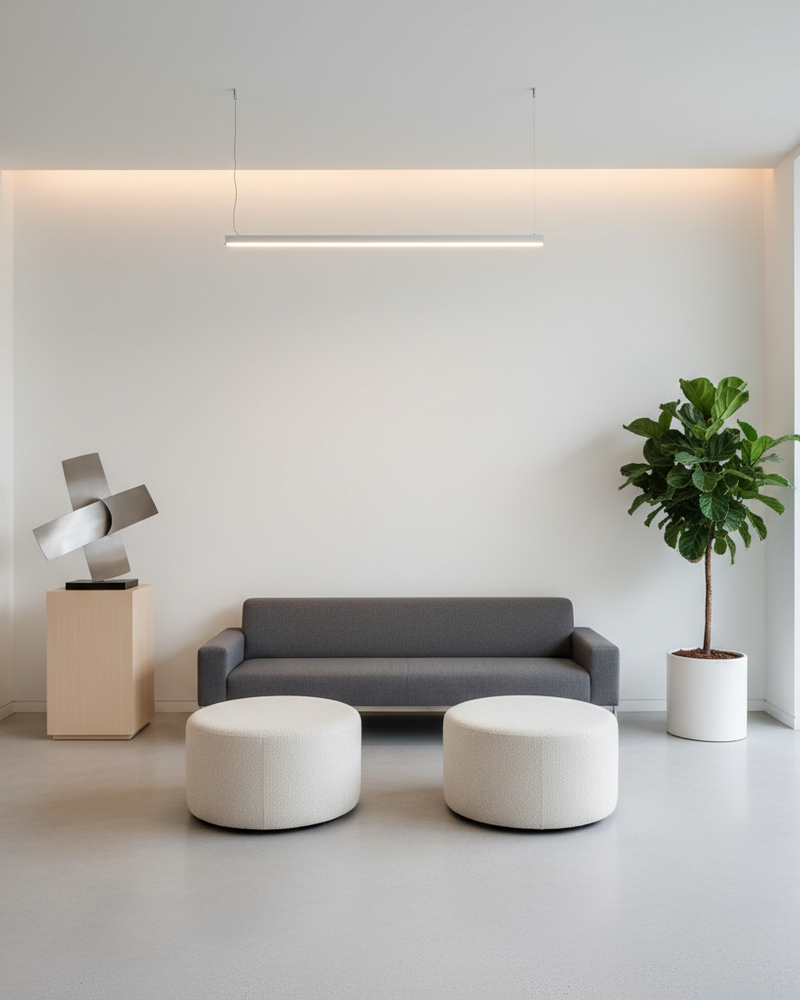 Minimalist lobby arrangement
